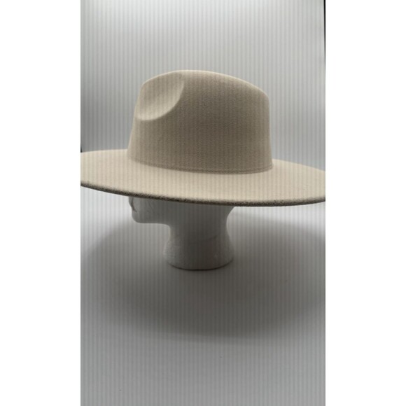Free People Hat Ivory Clean Slate Felt Western Alabaster Boho Retro One Size New main image 6